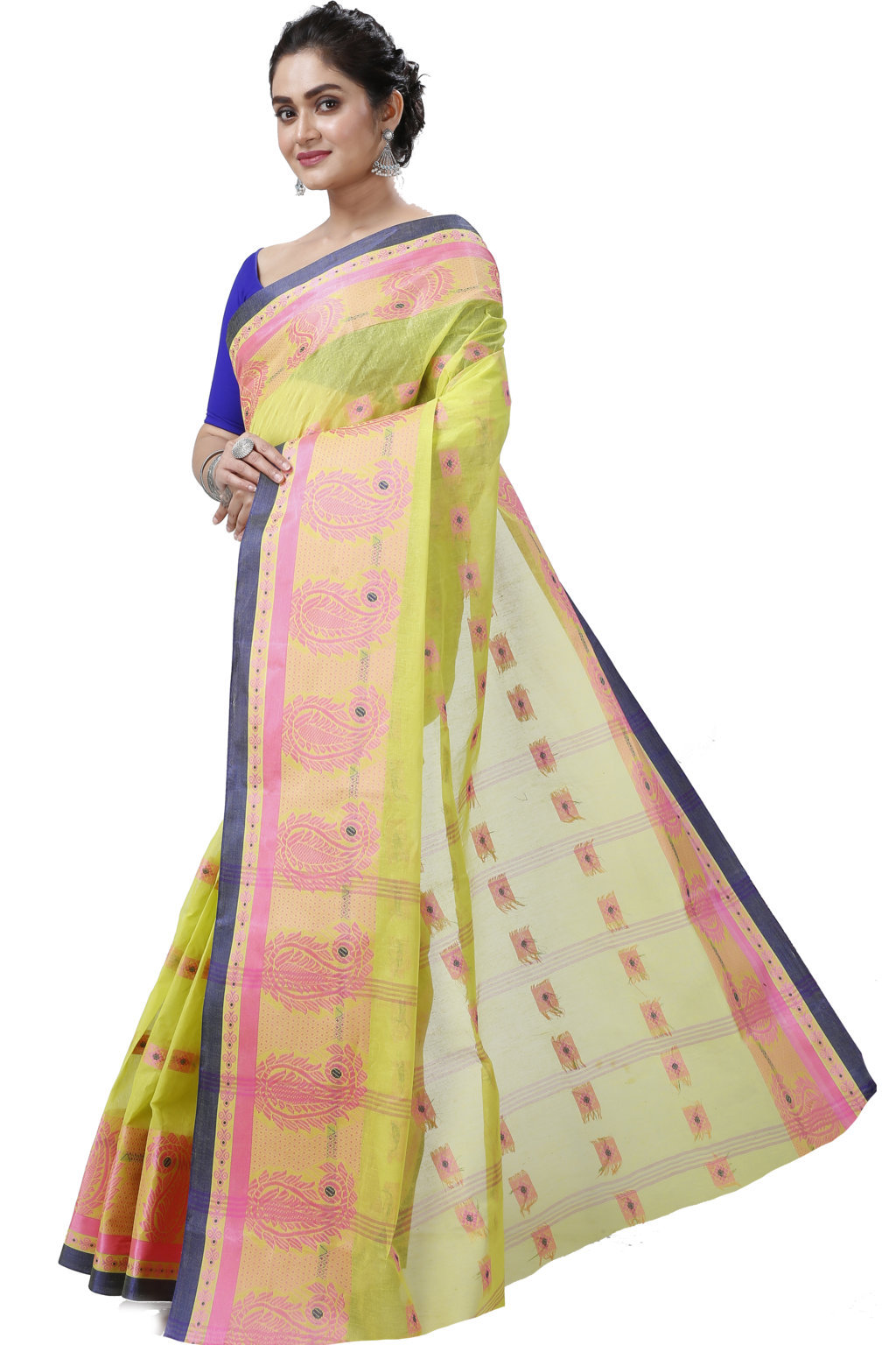 Green Pure Cotton Aloka Tant Saree (909)